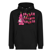 Pink Christmas Fa La La Heavyweight Hoodie | Teevron