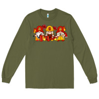 Army Green firefighter gnomes Long Sleeve Tee - Artiststas