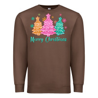 Chestnut merry christmas glitter trees Premium Sweatshirt - MaliasSmallBusiness