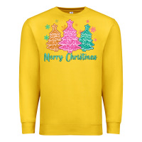 Lemon merry christmas glitter trees Premium Sweatshirt - MaliasSmallBusiness