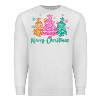 Oatmeal Heather merry christmas glitter trees Premium Sweatshirt - MaliasSmallBusiness