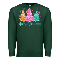 Sports Green merry christmas glitter trees Premium Sweatshirt - MaliasSmallBusiness