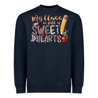 Navy my class is full of sweet hearts Heavyweight Sweatshirt - RacoonDesign