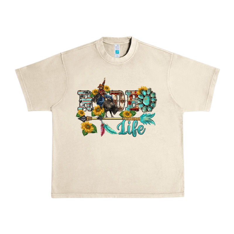 Western Rodeo Bullfighter  Life Turquoise's Gemstones Arrow Sunflowers Urban Heavy Tee by BarkalooDesign | Teevron