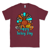 Burgundy happy turkey day Classic Tee - JahusDesignShop