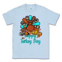 Dusty Blue happy turkey day Classic Tee - JahusDesignShop