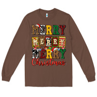 Chestnut merry merry merry christmas ado Long Sleeve Tee - AdoDesignShop