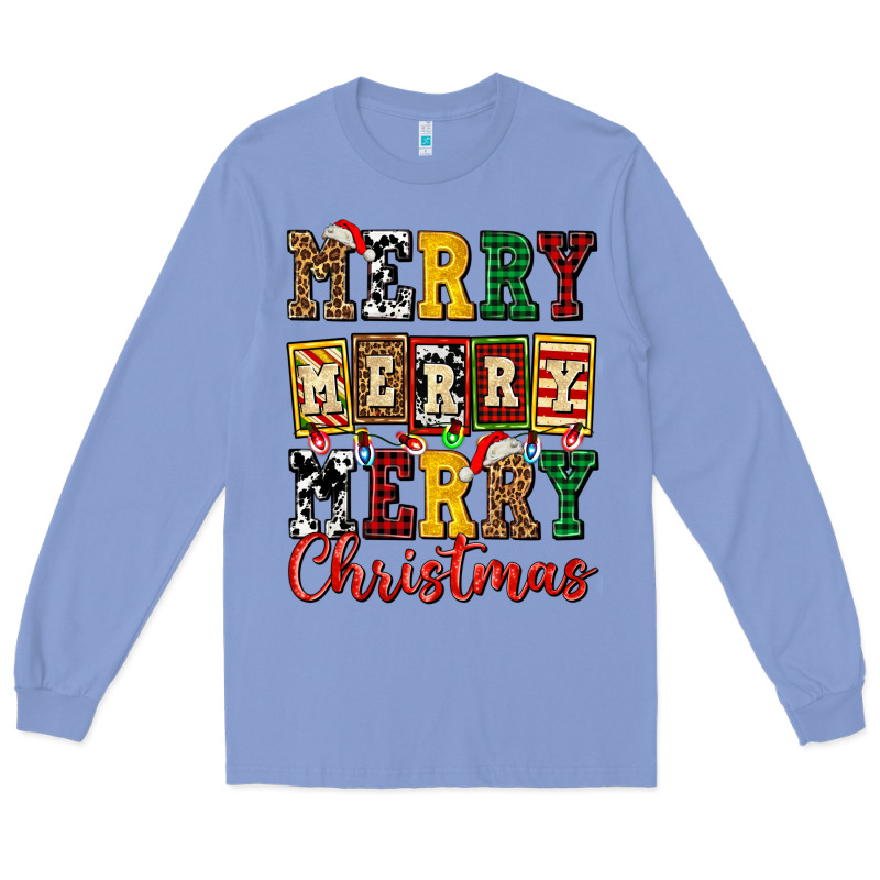 Merry Merry Merry Christmas Ado Long Sleeve Tee by AdoDesignShop | Teevron