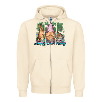 Sandshell Gnome Bunny Happy Eater Day Zipper Hoodie - NancyCooperArtShop