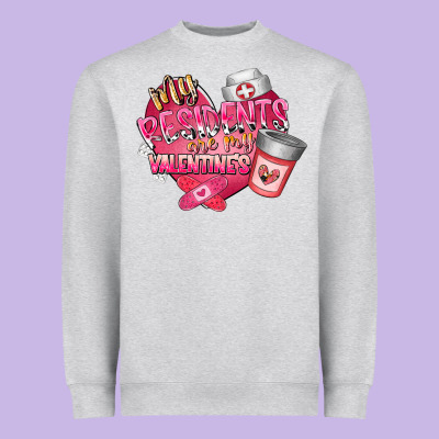 My Residents Are My Valentine Heavyweight Sweatshirt Designed By Racoondesign