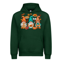 Foreset Green Thanksgiving gnomes Urban Hoodie - NancyCooperArtShop