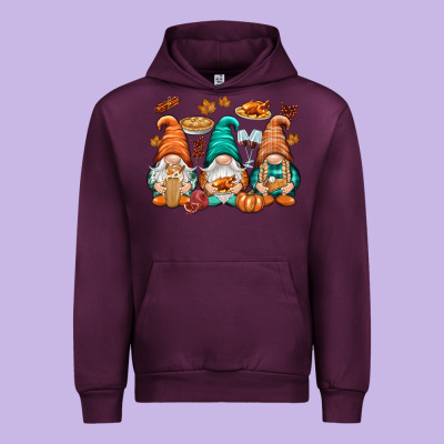Thanksgiving Gnomes Urban Hoodie Designed By Nancycooperartshop