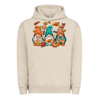 Pigment French Oak Thanksgiving gnomes Urban Hoodie - NancyCooperArtShop