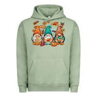 Pigment Oil Green Thanksgiving gnomes Urban Hoodie - NancyCooperArtShop