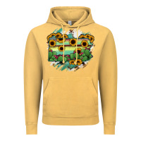 Vintage Mustard Pennsylvania State Map Vintage Hoodie - RanaPortraitStore