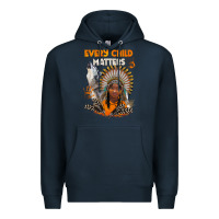 Navy every child matters child and wolf Premium Hoodie - BarkalooDesign