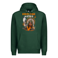 Sports Green every child matters child and wolf Premium Hoodie - BarkalooDesign