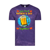 Cloud Purple our first father's day together and beer Vintage Tee - HRA Design Shop