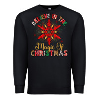 Black believe in the magic of christmas Premium Sweatshirt - MaliasSmallBusiness