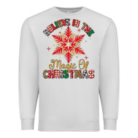 Dove Grey believe in the magic of christmas Premium Sweatshirt - MaliasSmallBusiness