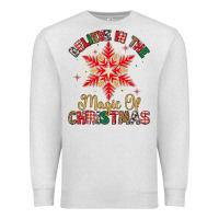 Oatmeal Heather believe in the magic of christmas Premium Sweatshirt - MaliasSmallBusiness