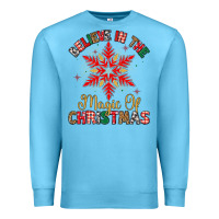 Ocean Blue believe in the magic of christmas Premium Sweatshirt - MaliasSmallBusiness