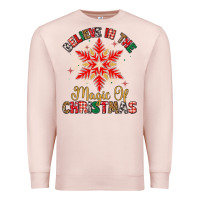 Pale Pink believe in the magic of christmas Premium Sweatshirt - MaliasSmallBusiness
