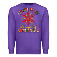 Purple believe in the magic of christmas Premium Sweatshirt - MaliasSmallBusiness