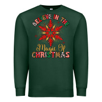 Sports Green believe in the magic of christmas Premium Sweatshirt - MaliasSmallBusiness