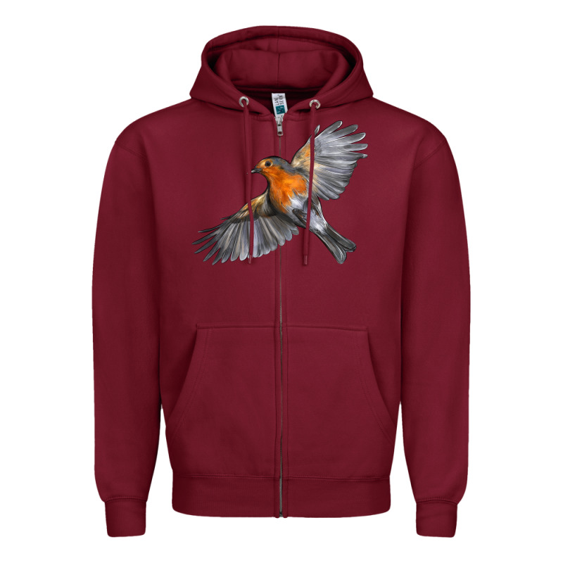Flying American Robin Zipper Hoodie by LillyAllenDesigns | Teevron
