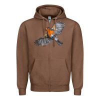 Chestnut Flying American Robin Zipper Hoodie - LillyAllenDesigns
