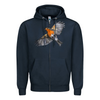 Navy Flying American Robin Zipper Hoodie - LillyAllenDesigns