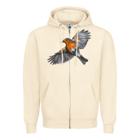 Sandshell Flying American Robin Zipper Hoodie - LillyAllenDesigns