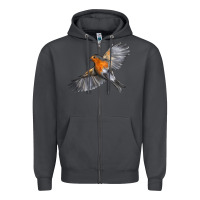 Smoke Flying American Robin Zipper Hoodie - LillyAllenDesigns