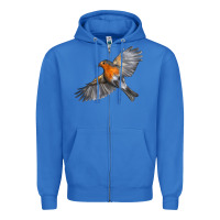 True Royal Flying American Robin Zipper Hoodie - LillyAllenDesigns