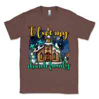 Chestnut Christmas church and snow   ı love my church family Classic Tee - AdoDesignShop
