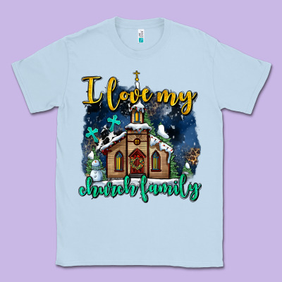 Christmas Church And Snow   ı Love My Church Family Classic Tee Designed By Adodesignshop