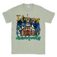 Matcha Christmas church and snow   ı love my church family Classic Tee - AdoDesignShop