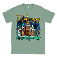 Sage Christmas church and snow   ı love my church family Classic Tee - AdoDesignShop
