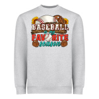 Heather Grey baseball is my favorite season Heavyweight Sweatshirt - HRA Design Shop