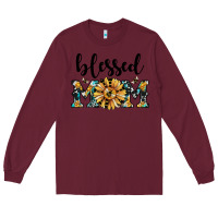 Burgundy blessed mom Long Sleeve Tee - JahusDesignShop