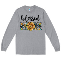 Heather Grey blessed mom Long Sleeve Tee - JahusDesignShop