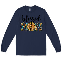 Navy blessed mom Long Sleeve Tee - JahusDesignShop