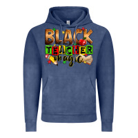 Vintage Denim Black Teacher magic juneteenth Vintage Hoodie - Zillion Design Studio