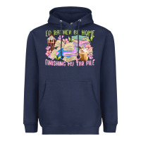 Navy id rather be home finishing my tbr pile Heavyweight Hoodie - MaliasSmallBusiness