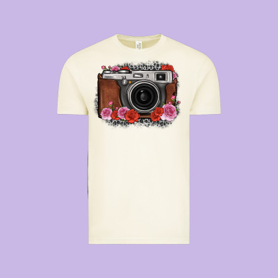 Rose Grey Leopard Vintage Camera Vintage Tee Designed By Fadigitalartstudio