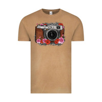 Vintage Camel rose grey leopard vintage camera Vintage Tee - FaDigitalArtStudio
