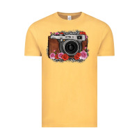Vintage Mustard rose grey leopard vintage camera Vintage Tee - FaDigitalArtStudio