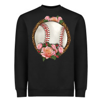 Black western baseball with roses Heavyweight Sweatshirt - HRA Design Shop