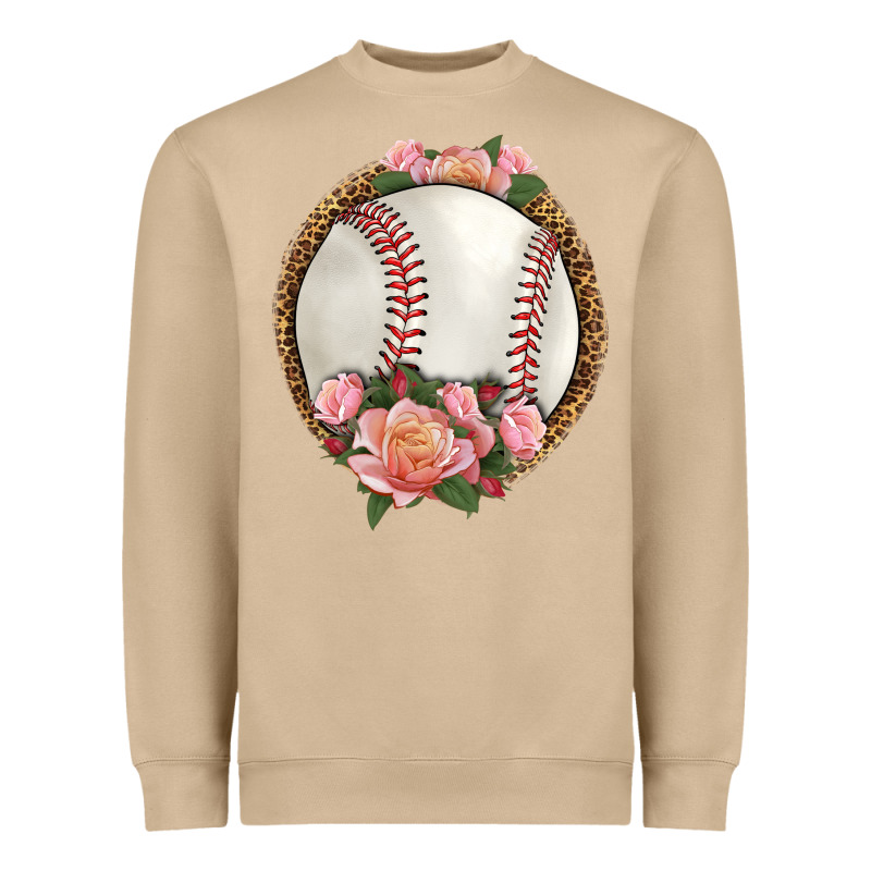 Western Baseball With Roses Heavyweight Sweatshirt by HRA Design Shop | Teevron
